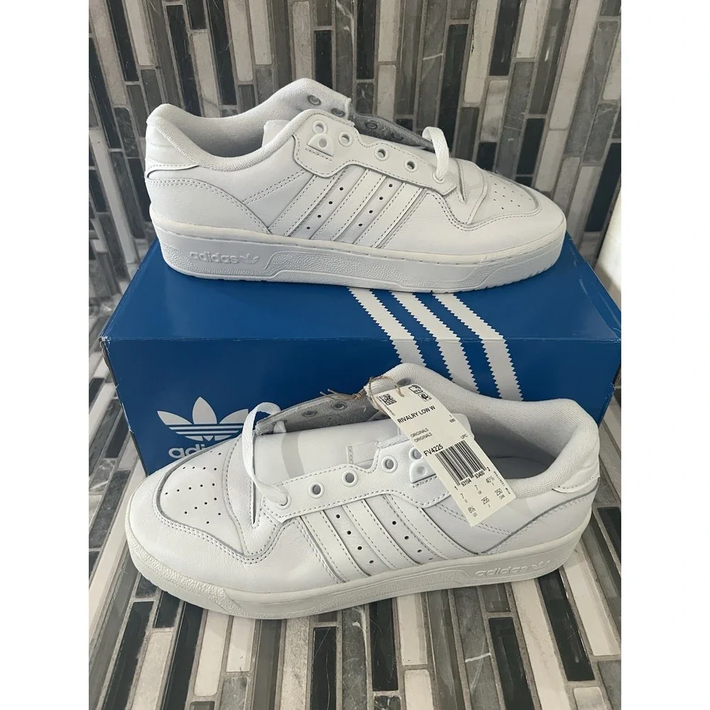 Adidas Rivalry Low Triple White‎ Shoes FV4225 Women's Size 8.5